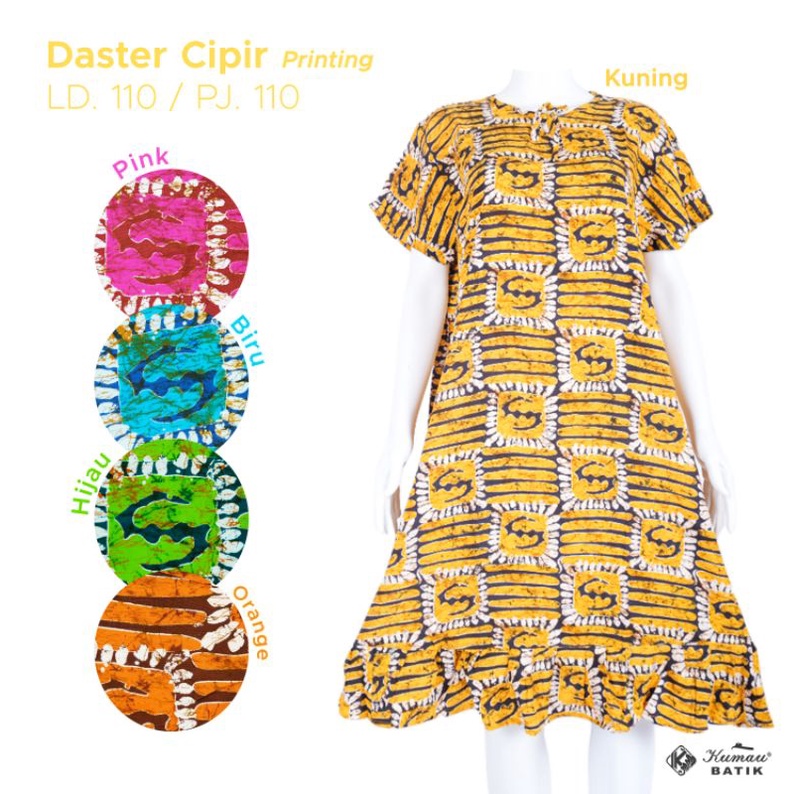 Kumau Batik Daster Cipir #3 Mini Rempel Kekinian Batik Printing Solo Premium