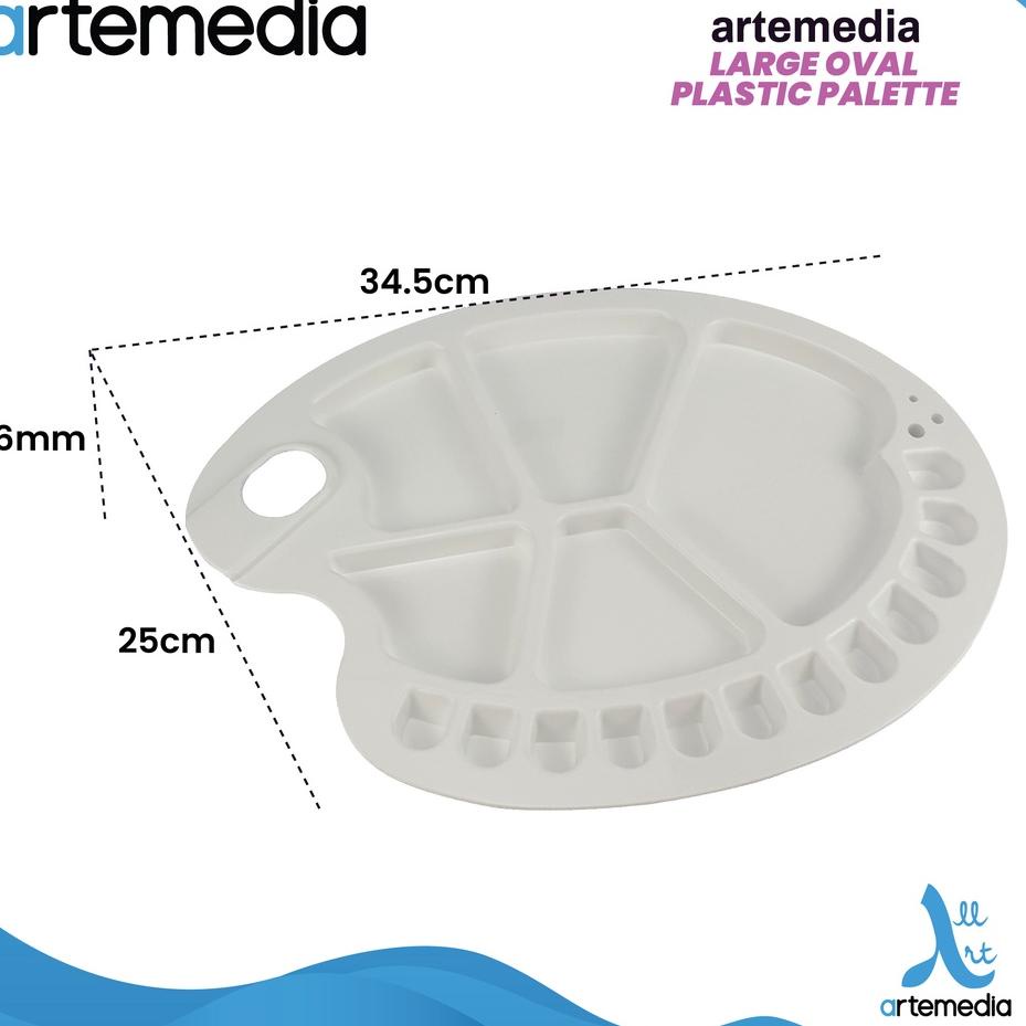

Limited!! Palet Lukis Artemedia Oval Plastic Palette 한국