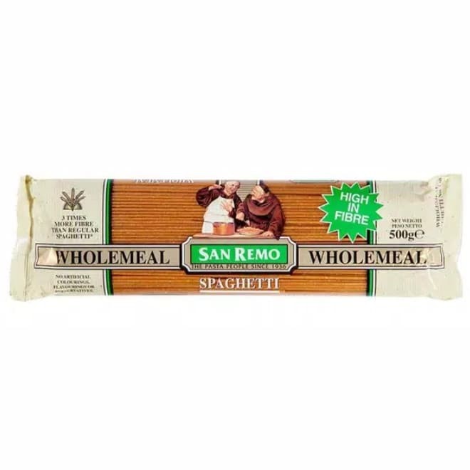 

San remo wholemeal spaghetti 500 g