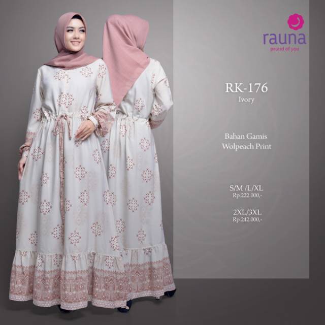 GAMIS TERBARU 2021 RAUNA RK-176 IVORY