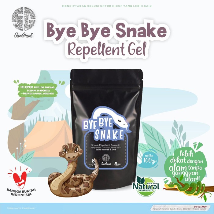 Bye Bye Snake Gel 70 gram dan Spray 100 ml - Pengusir Ular masuk ke rumah, ampuh, praktis, efektif