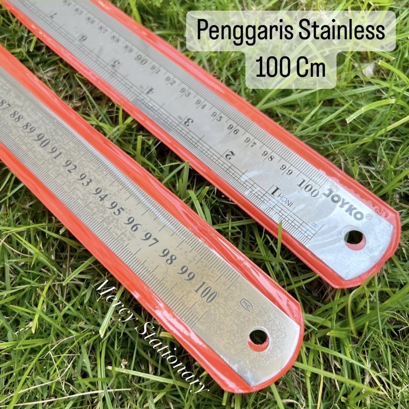 

Penggaris 100 Cm Stainless Steel Ruler Yoeker Baja 1 Meter