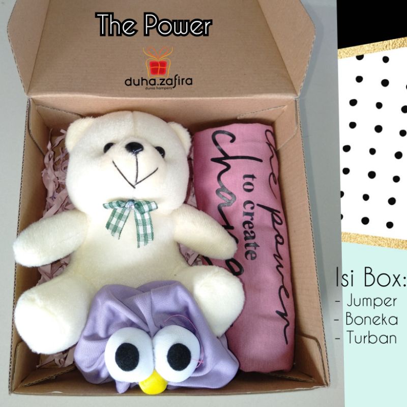 Duha Zafira Hampers bayi/ gift baby born/ baju bayi/ jumper baby girl/ kado lahiran/ kado ultah anak/ gift set/ set baju bayi/ gift box/ Hampers baby girl/ hadiah lahiran/ kado unik ini-The Power - Girl