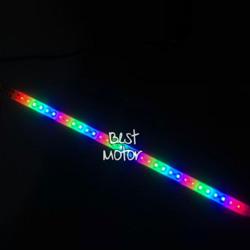 Lampu Running Alis LED 30cm motor mobil / Lampu alis Fleksibel RGB Lampu Alis Warna Warni