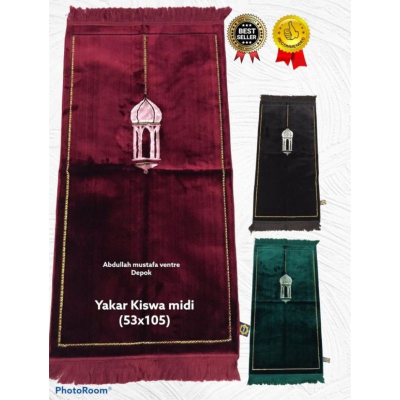 sajadah KISWAH EXCLUSIVE YAKAR MIDI/SAJADAH ASWAD UK 53X105