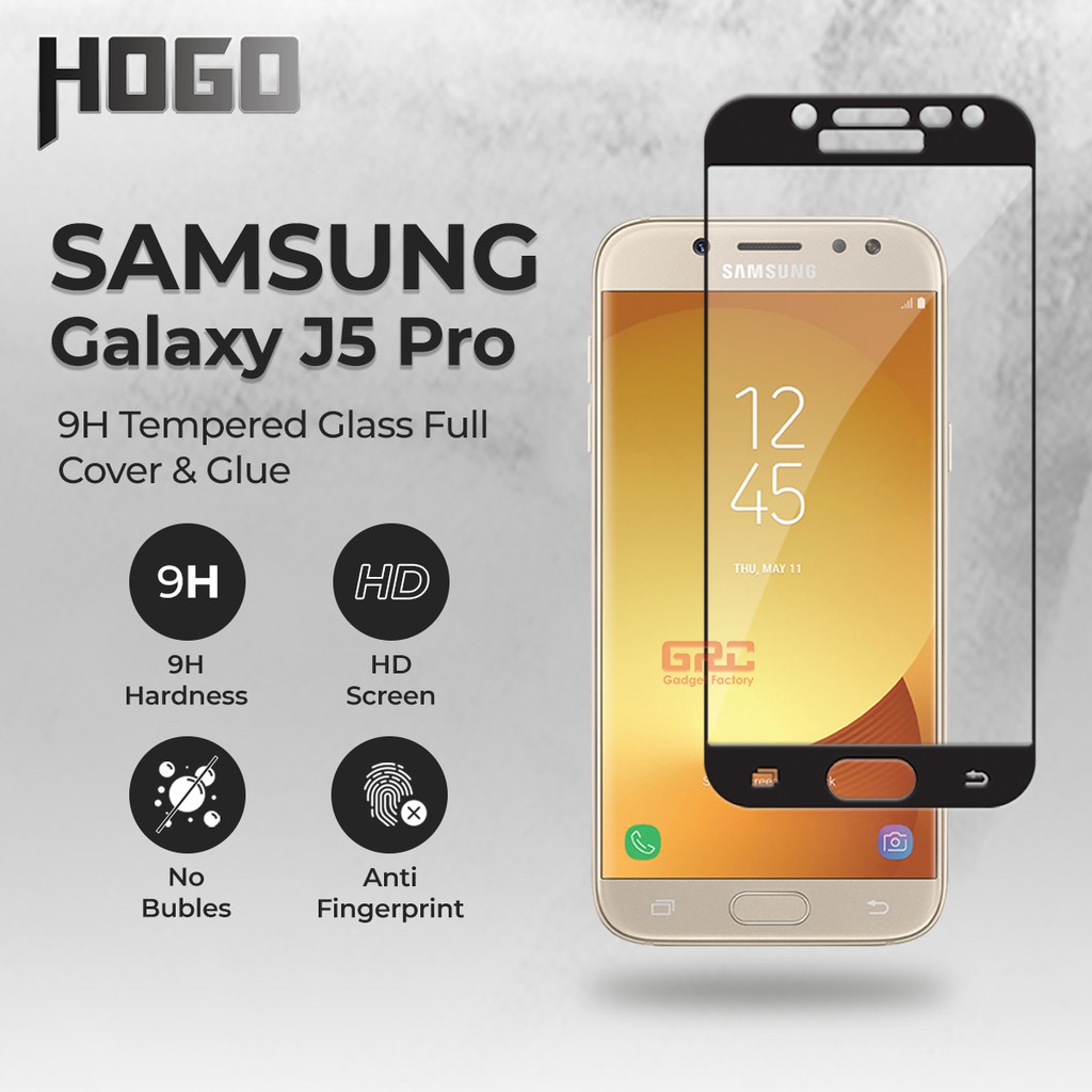 Tempered Glass SAMSUNG Galaxy J5 Pro 2017 HOGO Full Cover Anti Gores