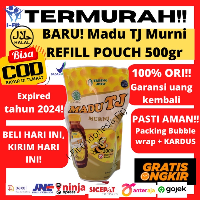 

(BISA COD) Madu TJ MURNI trensojoyo 250 gr 500 gram Harga GROSIR TERMURAH - REFILL 500 gr