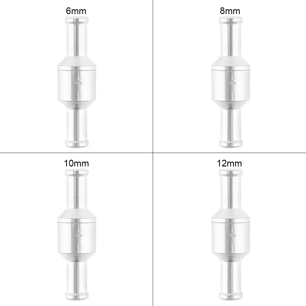 6per8 /10 /12mm Aluminium Alloy Non-Return One Way Air Fuel Oil Check Valve