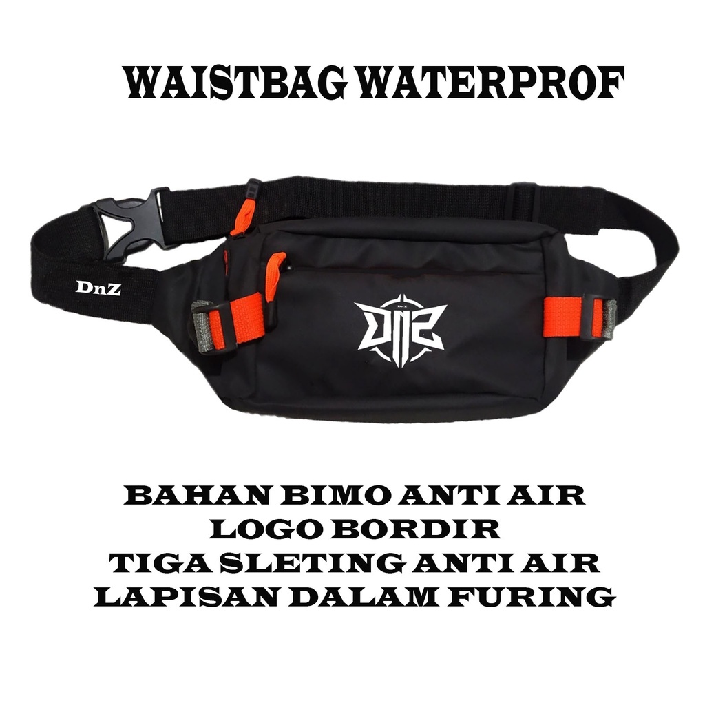 DnZ Tas Selempang Pria Wanita Waist Bag anti air Crossbody Premium Outdoor