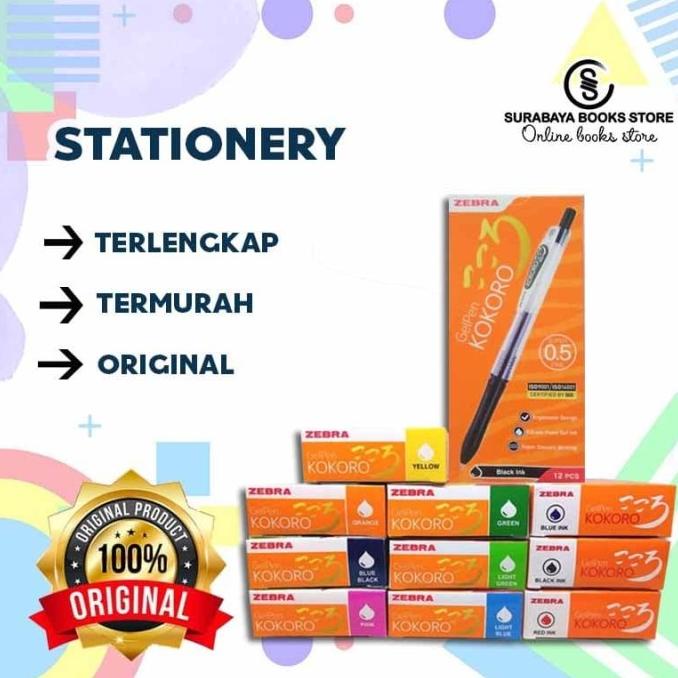 

.........] BALLPOINT / PULPEN KOKORO / BALPOIN KOKORO ZEBRA / PULPEN WARNA HITAM
