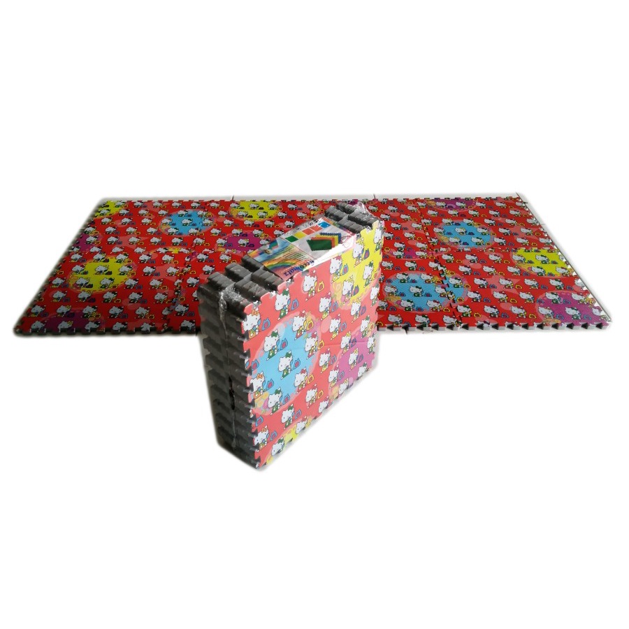 Matras Puzzle Karakter - Eva gambar hello Kitty - Puzzle Eva foam Sticker Motif Anak