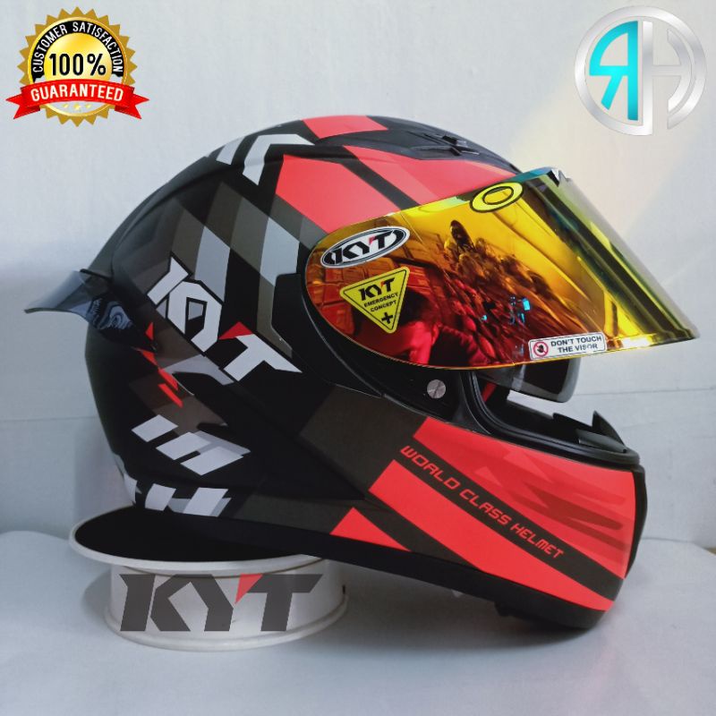 Helm KYT Falcon FR paket ganteng / Full Variasi - Sudah Include Visor Original