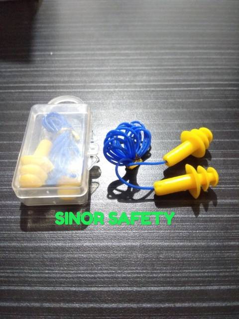 Earplug Ultrafit Corded dengan Kotak Penutup Safety Telinga Ear Plug