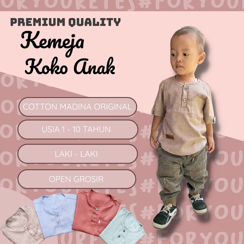 baju koko kurta pakistan anak laki laki umur 1 tahun - 10 tahun