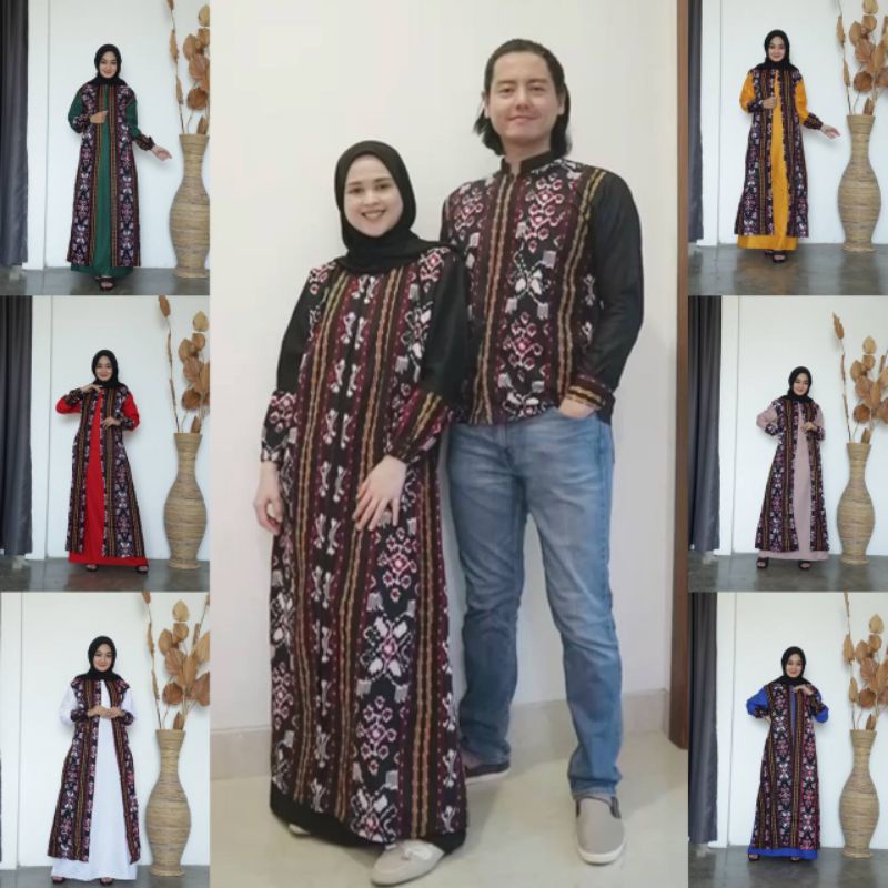 ATASAN WANITA GAMIS BATIK MOTIF TENUN SONGKET VIRAL MODERN DRESS LONGDRESS BISA COD