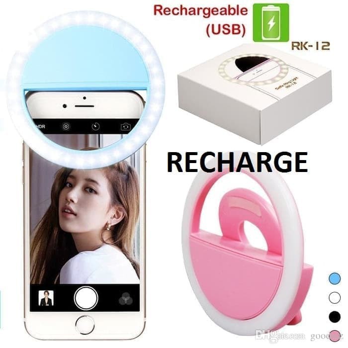 Ring Selfie Light - Lampu Selfie Ring Bulat -  Selfie Lamp Flashlight