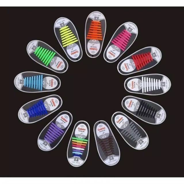 Tali sepatu Coolnice isi 16 pcs Shoelaces Lazy Tali Sepatu Karet
