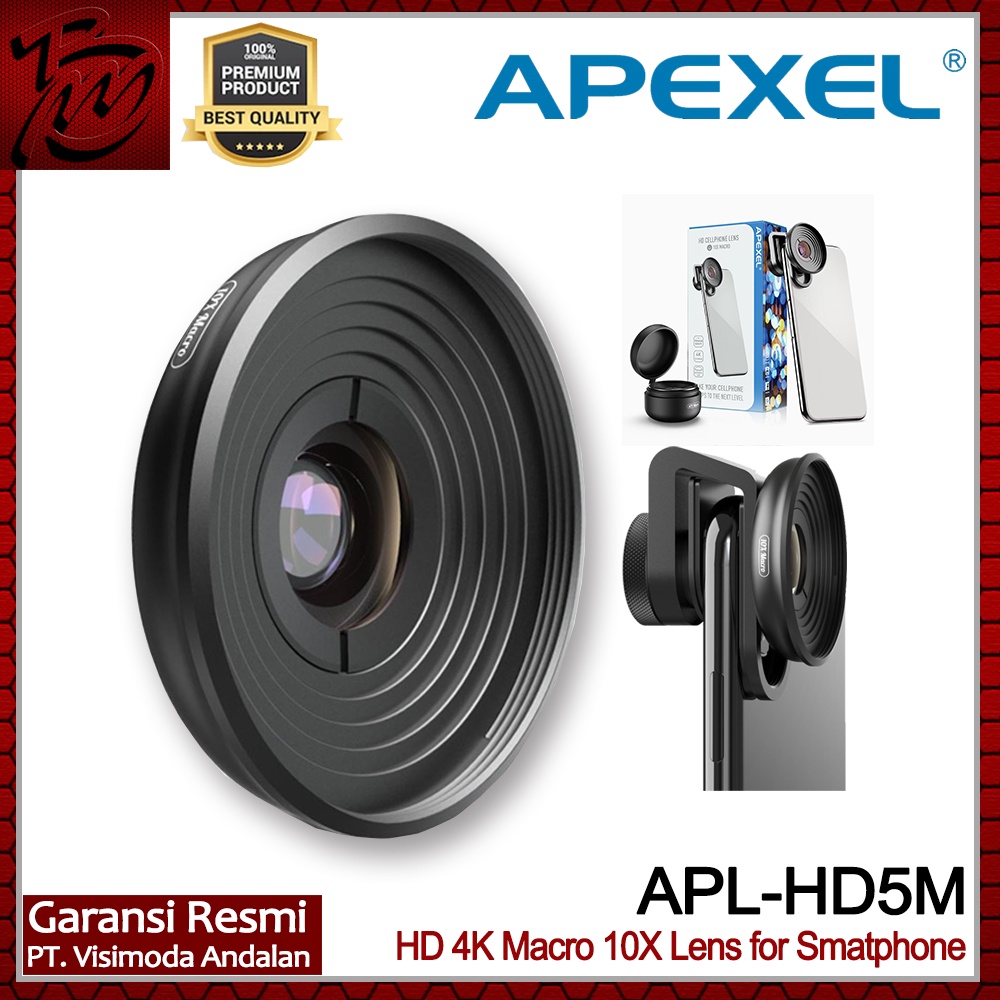Apexel APL-HD5M Lensa Macro 10x HD 4K Lens for Smartphone