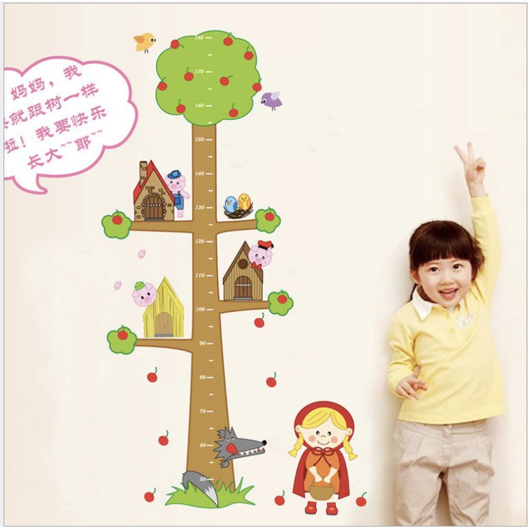 STIKER DINDING UKUR TINGGI BADAN WALL STICKER ST002 KIDDYSTORE