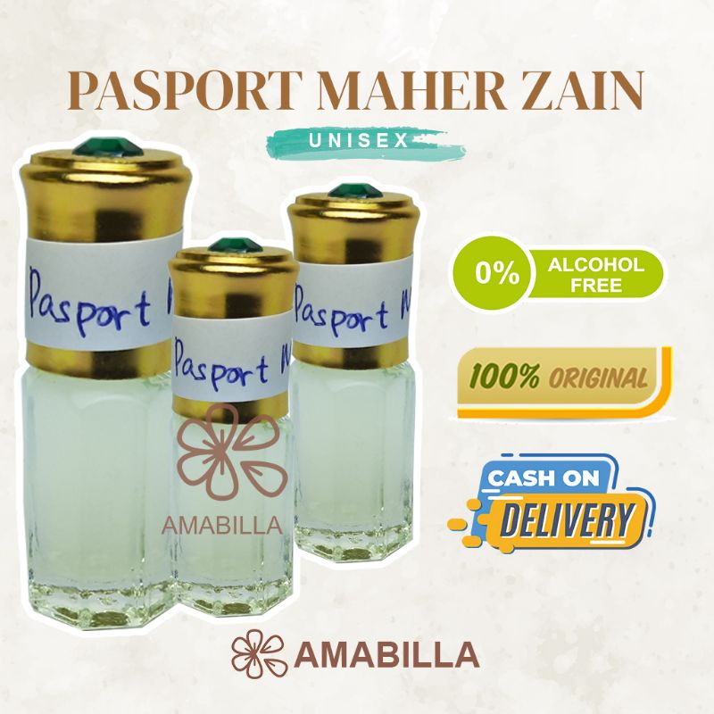 Parfum Aroma PASPORT MAHER ZAIN Original Non Alkohol 3ml 6ml 12ml Parfum Original Bibit Parfum Murni
