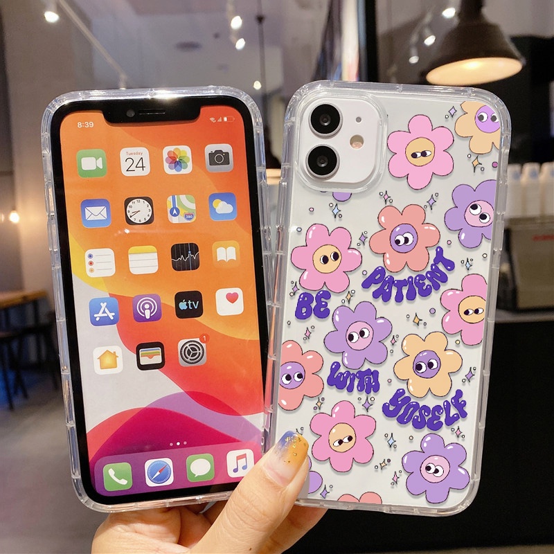 REALME Case Desain Bunga Sunny Untuk OPPO A74 A54 A94 A93 A57 A59 A8 A83 A9 F1S A39 A15 A15S A53 A32 A33 S A37 A35 A16 A16S A54S A52 A9 A7 2020 A7