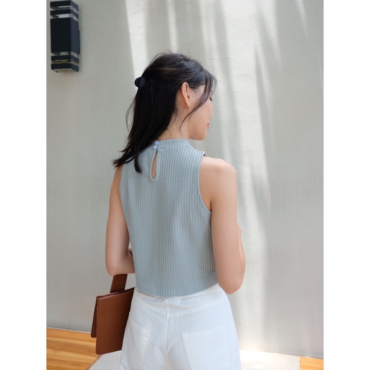 Kadaka T-0432 Premium Knit Halter Neck Top Pastel