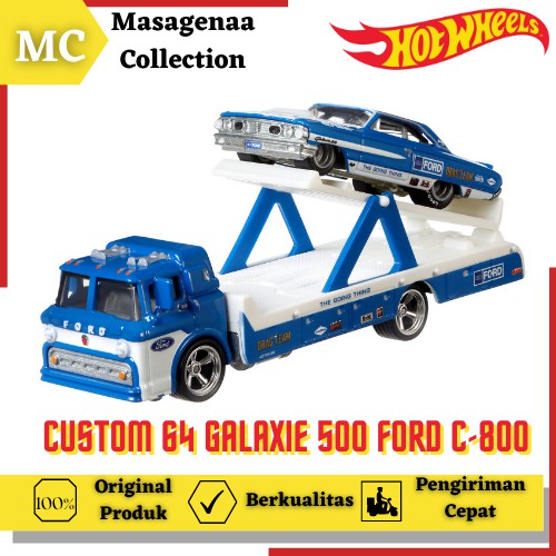 Mainan Hot Wheels Hotwheels Hotwheel Truck Truk Team Transport Pengangkut Mobil Balap Custom Ford