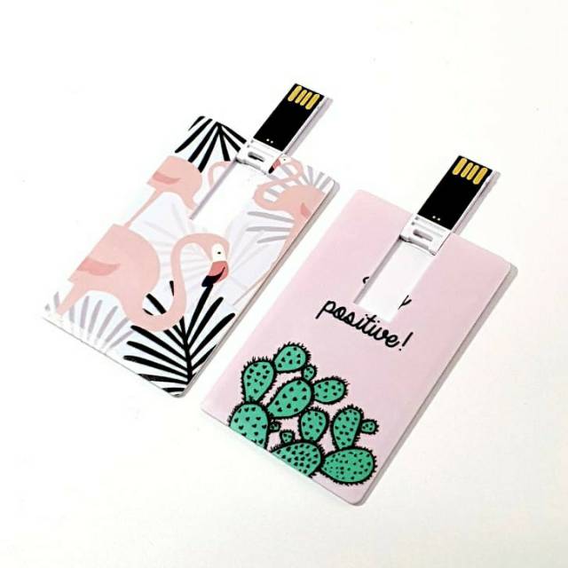 Flashdisk Kartu Custom Gambar Kapasitas 2GB / 4GB / 8GB / 16GB / 32GB / 64GB