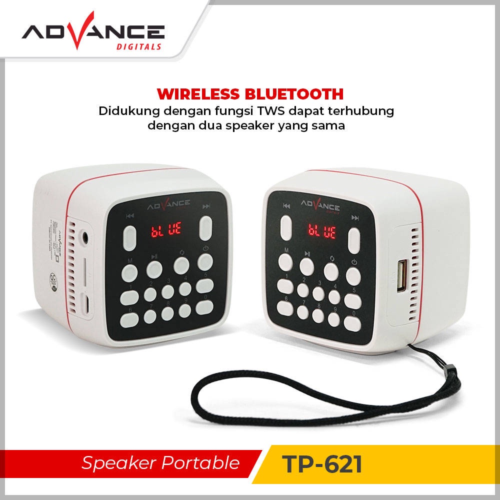 【READY STOCK】Advance TP-621 Speaker Portable Bluetooh 5.0 TWS Cocok untuk Speaker Murottal Support Al-Qur'an