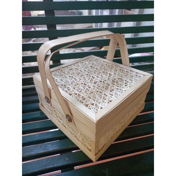 Kranjang Bambu Sokase Besek Hampers Kotak Bambu