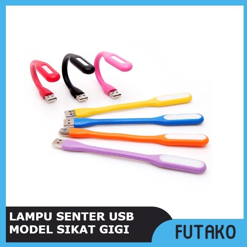 FUTAKO Lampu USB LED Fleksible Portable LED Senter Model Sikat Gigi