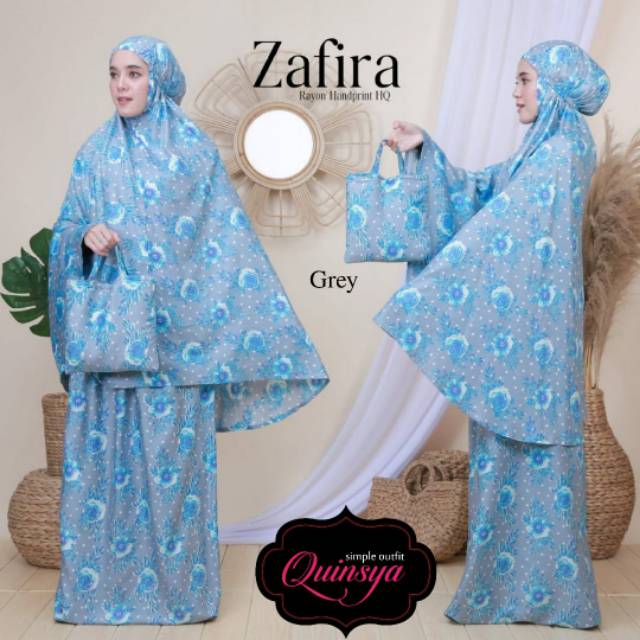 MUKENA ZAFIRA - BAHAN RAYON HANDPRINT - MUKENA DEWASA