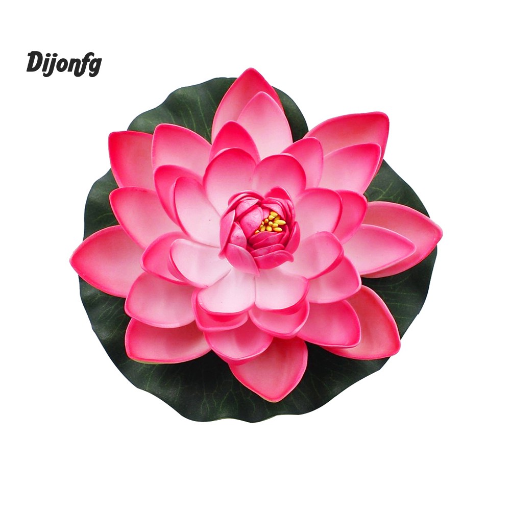 18cm Artificial Lotus Water Lily Floating Flower Pond Fish Tank