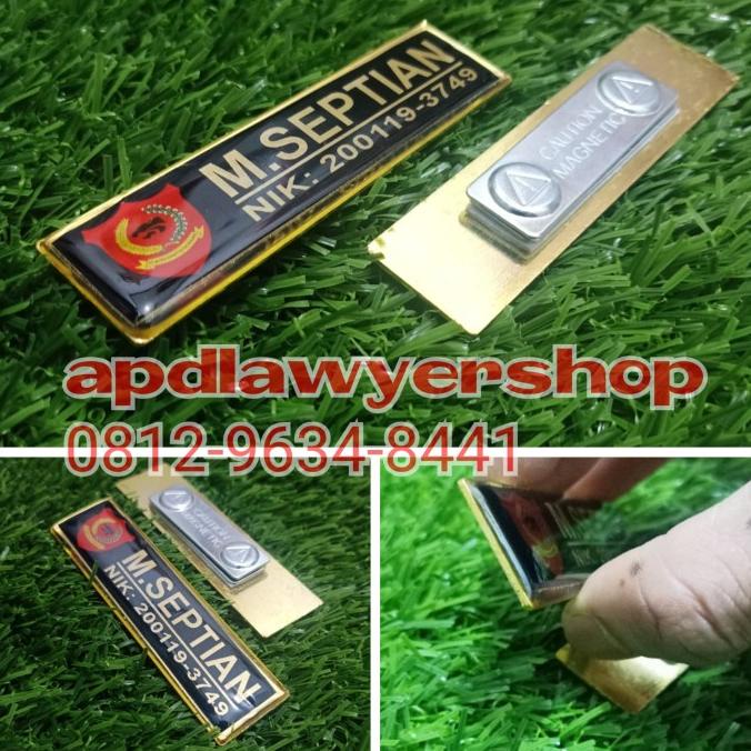 

COD Name Tag Papan Nama Dada Custom 2cm x 8cm Tebal 2mm Magnet PREMIUM PROMOKode 2635