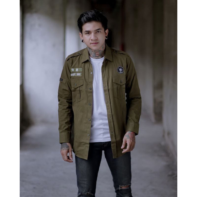 Kemeja Pria lengan panjang Inmate BGSR -jaket pria semi Parka Terbaru BGSR