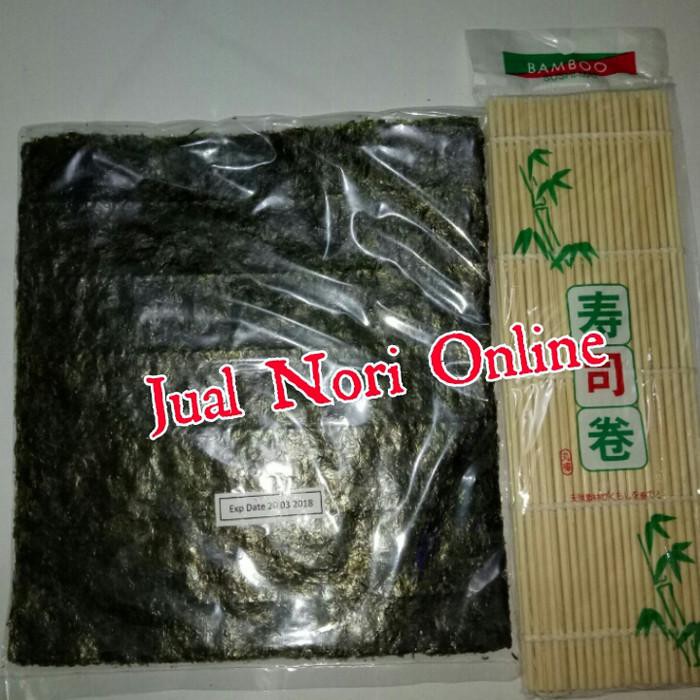 

Murah nori 10s + Sushi mat|penggulung sushi|nori takaokaya|rumput laut