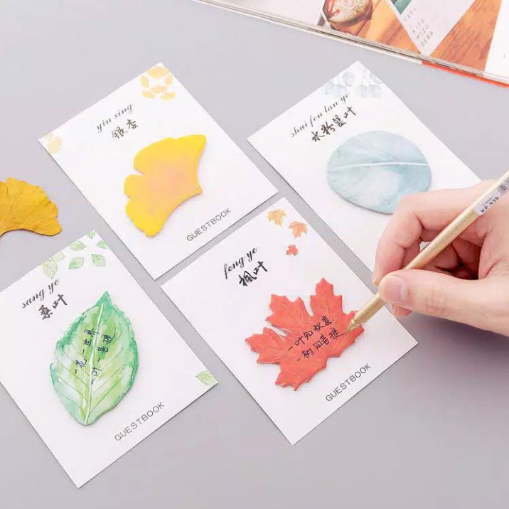 

Sticky Notes Motif Daun Tanaman Lucu Unik Murah