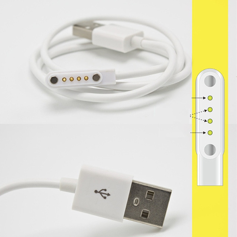 Cre Kabel Charger USB Magnetik 4 Pin Untuk Smartwatch Anak KW88