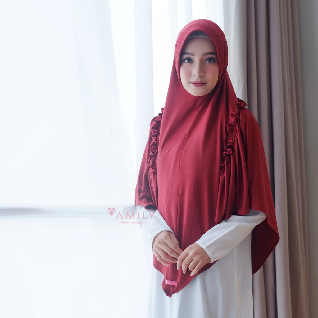 BERGO LULU || Hijab Daily Khimar Instant Syari Original By Amily