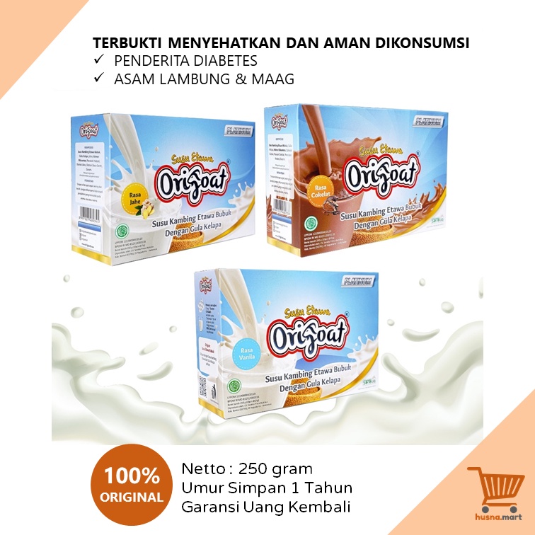 Susu Kambing Etawa Bubuk ORIGOAT Platinum Quality untuk Diabet Lambung Maag Pencernaan isi 10 sachet