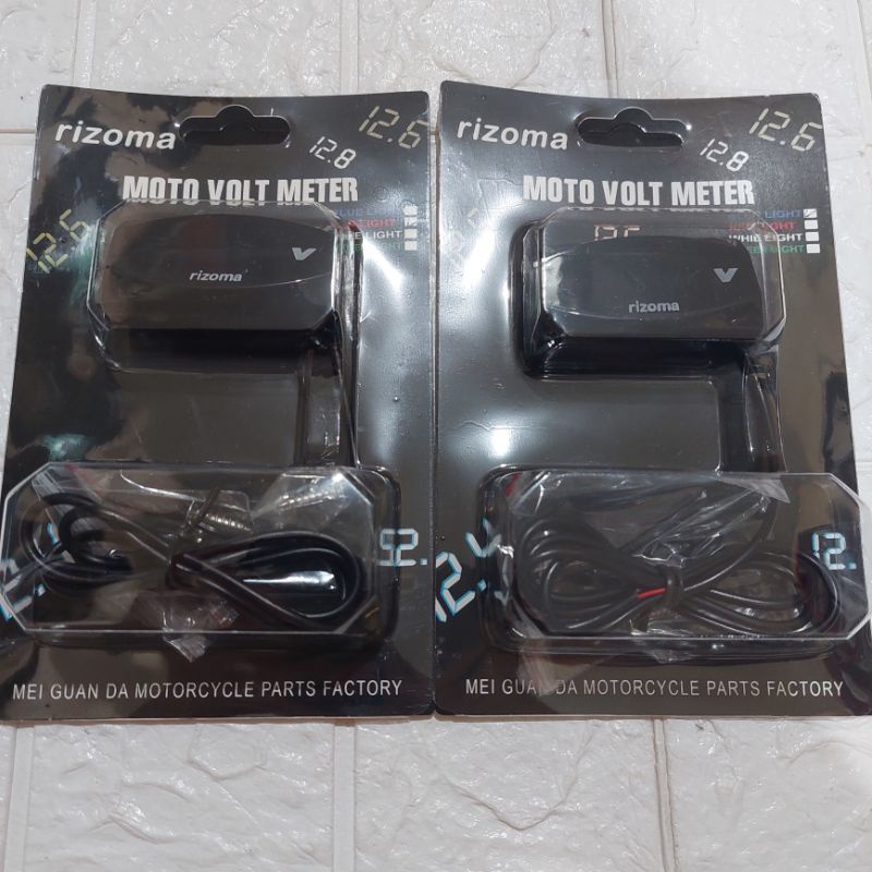 VOLT METER 1 MODE VOLTMETER PENGUKUR DAYA AKI BY RIZOMA UNIVERSAL SEMUA MOTOR