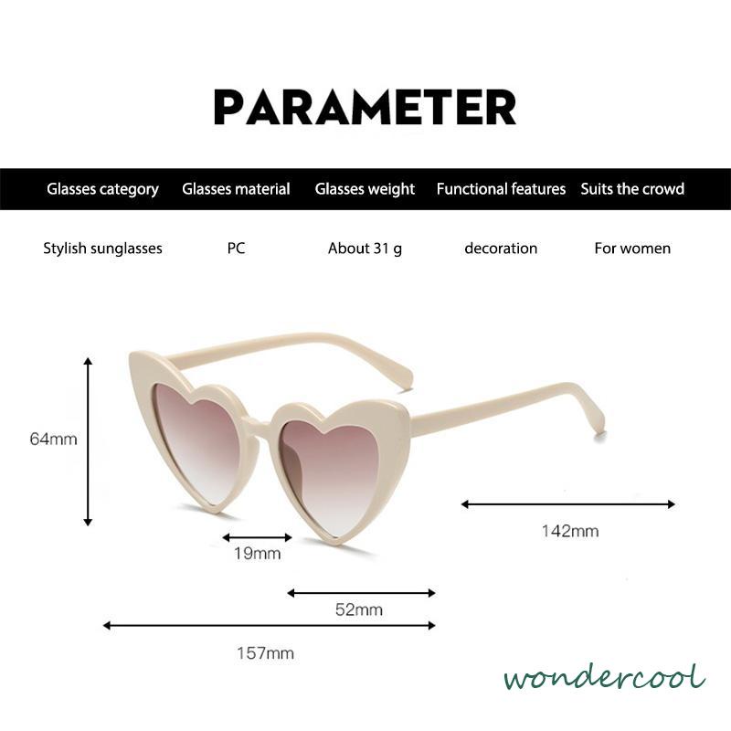 Fashion Wanita Wajah Besar Retro Cinta Kacamata Musim Panas Perjalanan Pose Kerai Sunglasses-Won