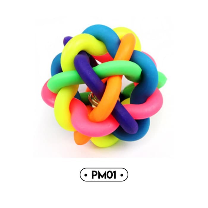 Mainan hewan karet pelangi kucing kelinci anjing