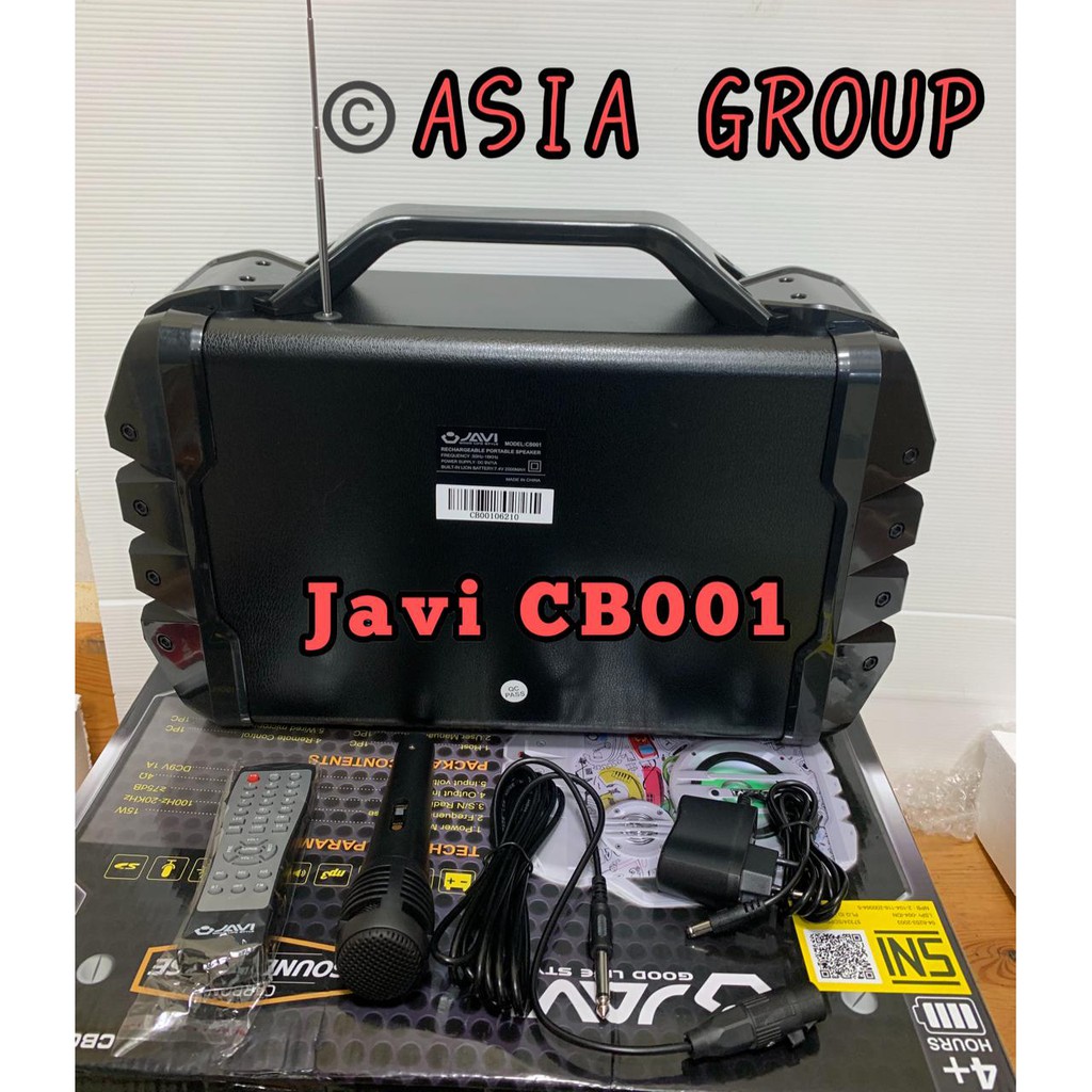 PROMO~Speaker Javi CB001 Speaker Portable USB Javi BONUS MICROPHONE (suport radio fm usb micro-sd)