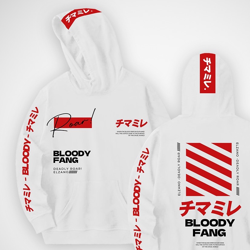 Public - Bloody Fang Hoodie - Hoodie Distro Kekinian