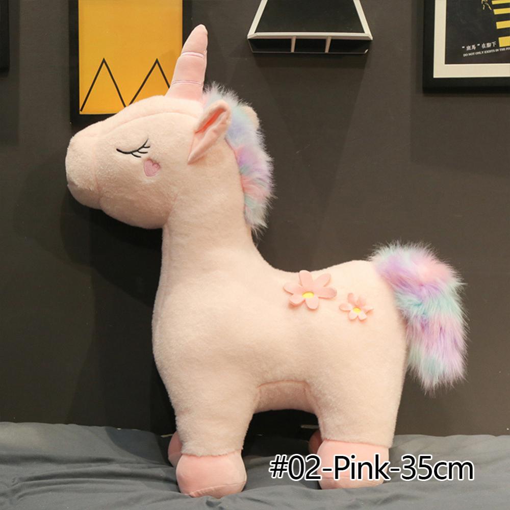 Timekey Mainan Boneka Stuffed Plush Unicorn Lembut 30 / 35cm Untuk Hadiah Natal / Ulang Tahun Anak Perempuan A5W7