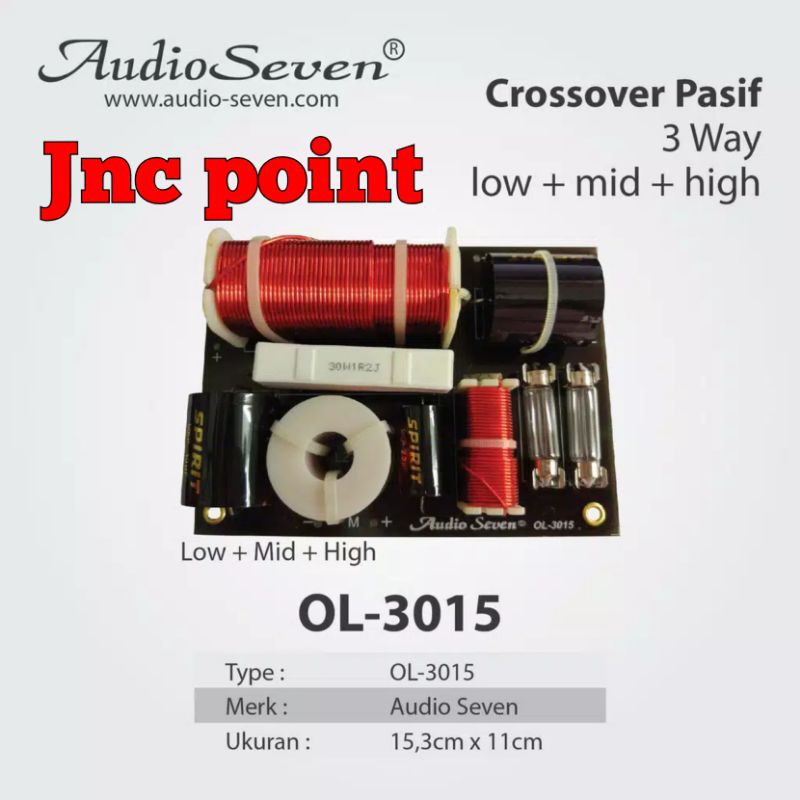 crossover pasif Audio Seven OL-3015 linearray 3way Import