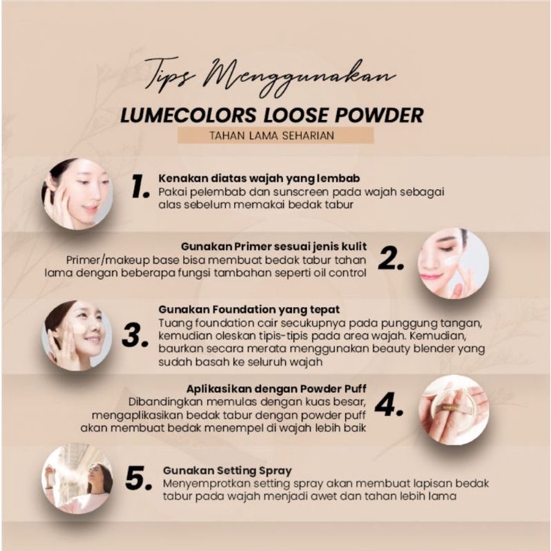 Lumecolors LOOSE POWDER PORE BLURRING EFFECT WITH OIL CONTROL CHRISTINA LIE LIGHT NEUTRAL MEDIUM GOLDEN TAN