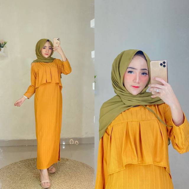 Gamis rample orange