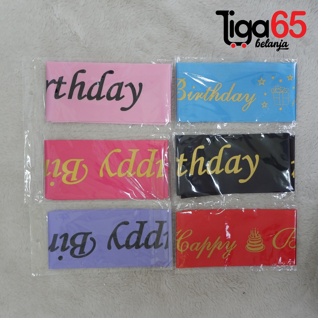 365 BANNER ULTAH 1500-26 #41112 Banner Ulang Tahun Ultah Tuliisan Happy Birthday Beragam Warna